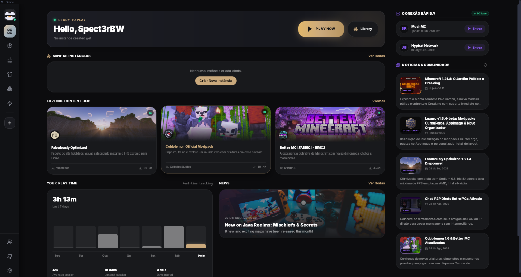 Luxmc Launcher Interface
